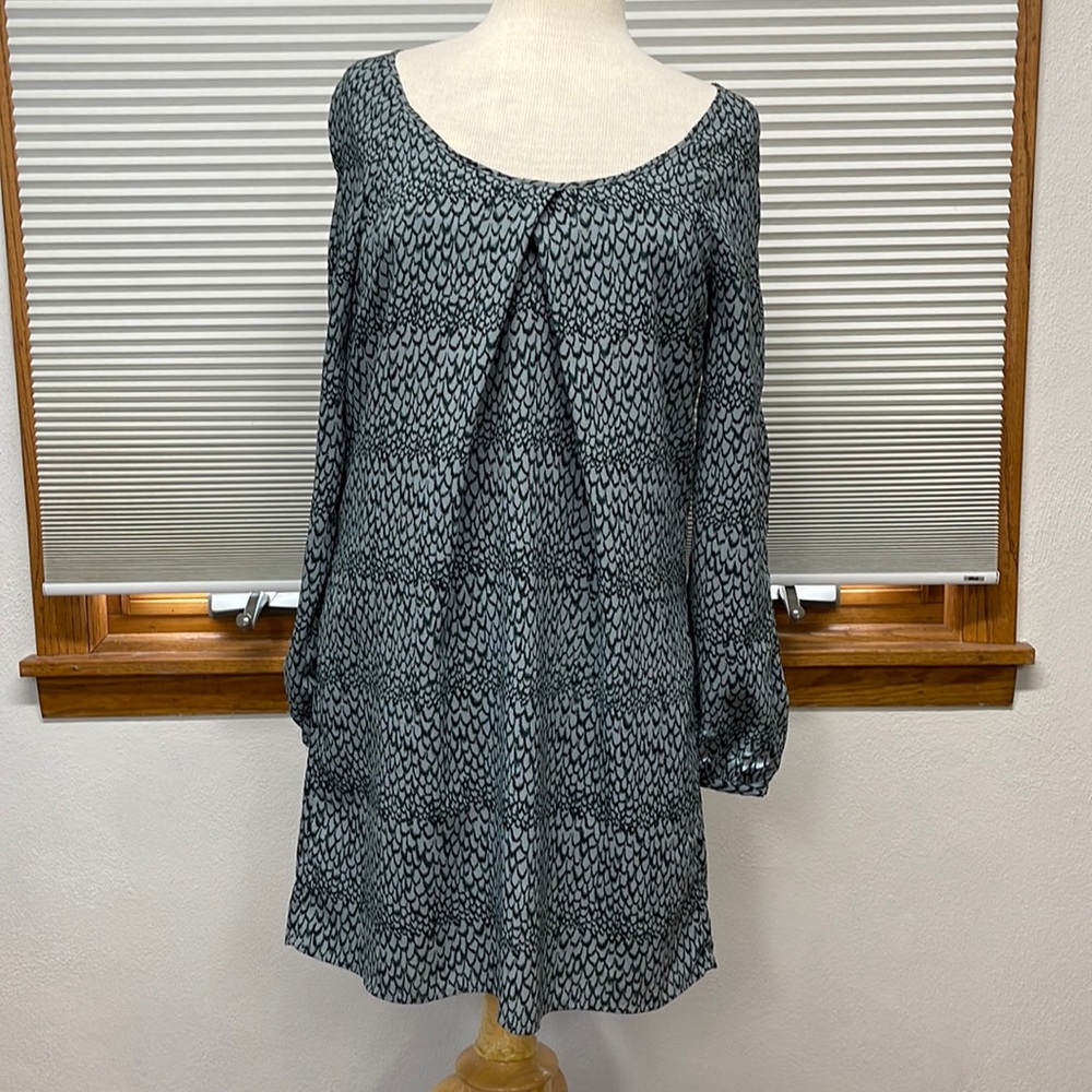 Jack by BB Dakota Black and Gray Patterned Mini Dress